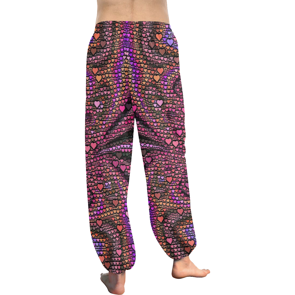 hearts everywhere B  by JamColors Women's All Over Print Harem Pants (Model L18)