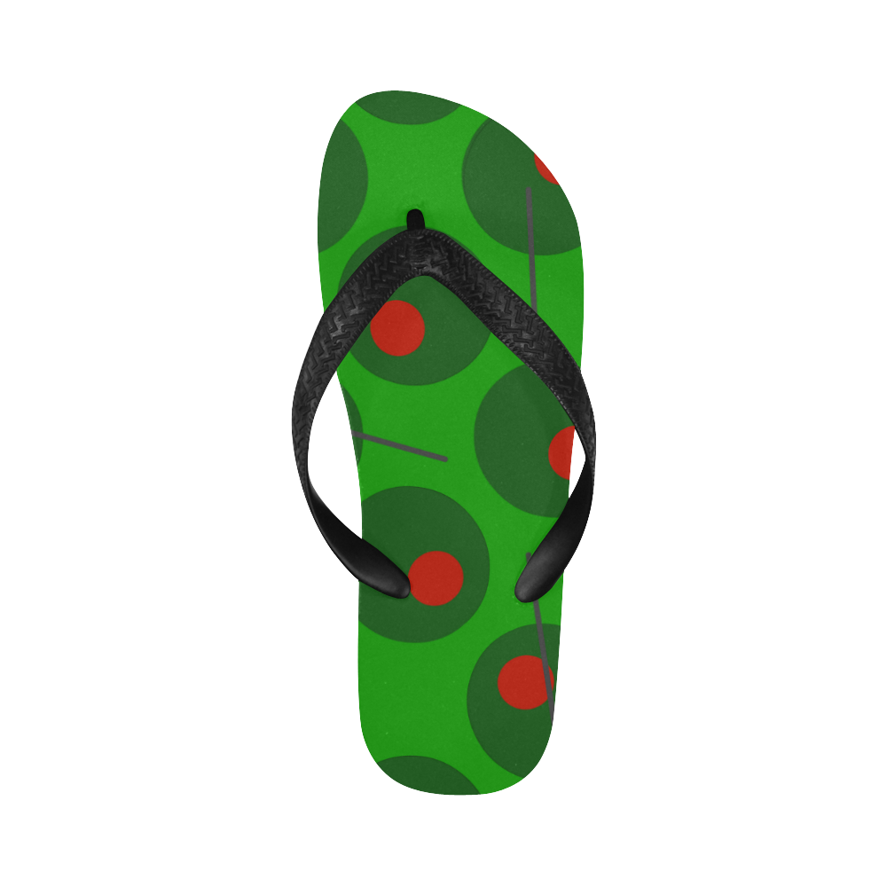 olives trans Flip Flops for Men/Women (Model 040)