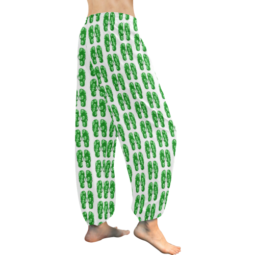 funny little artsadd flipflops Women's All Over Print Harem Pants (Model L18)
