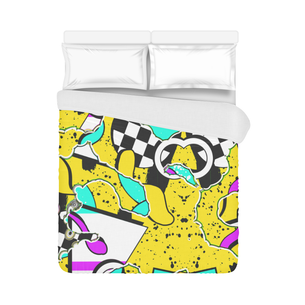 Shapes on a yellow background Duvet Cover 86"x70" ( All-over-print)