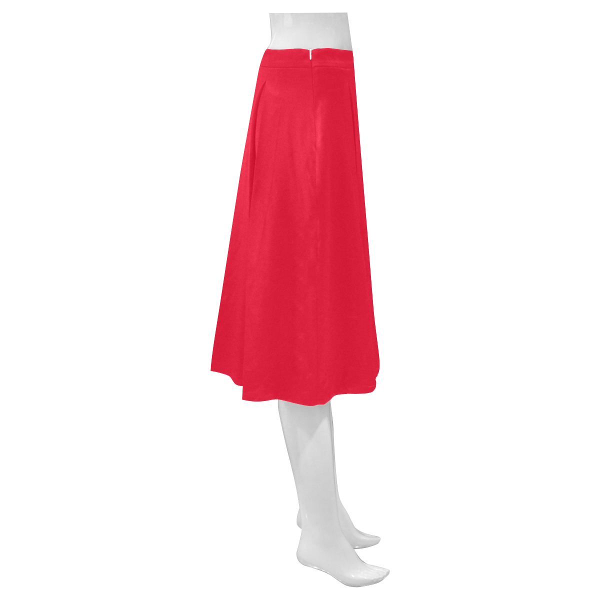 color Spanish red Mnemosyne Women's Crepe Skirt (Model D16)