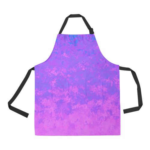 Blue/Purple/Pink Abstract All Over Print Apron
