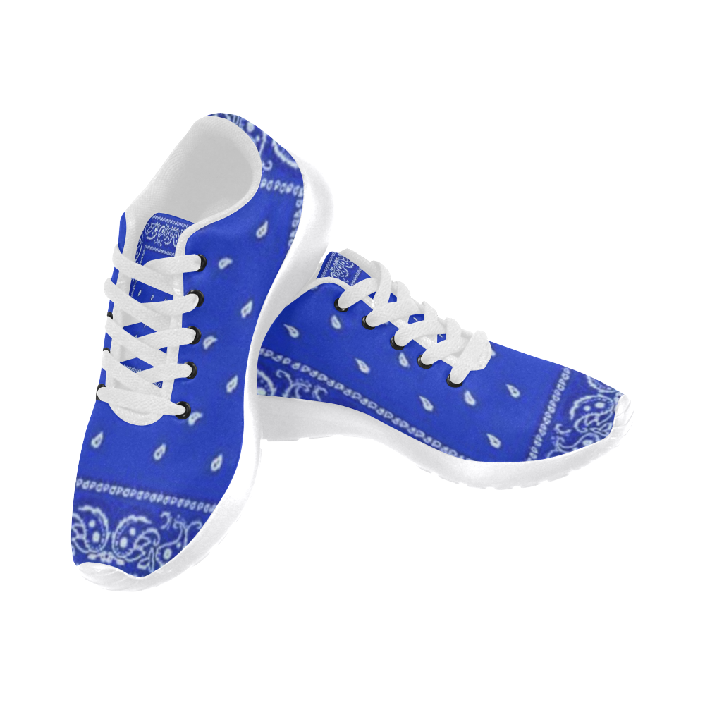 Blue Bandana Men-White Men’s Running Shoes (Model 020)