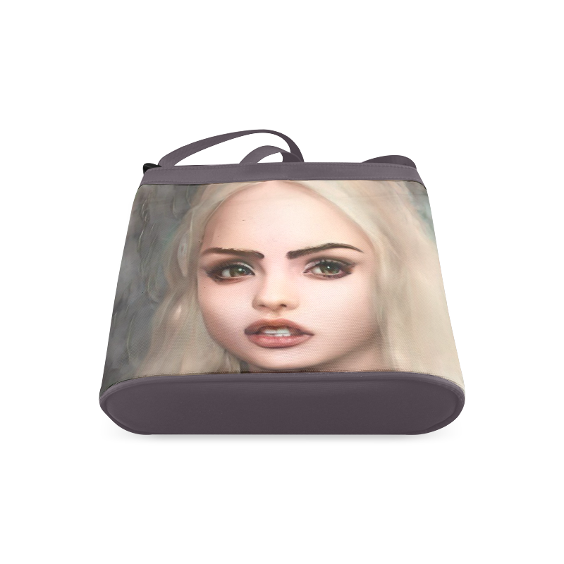 blonde girl with open mouth Crossbody Bags (Model 1613)