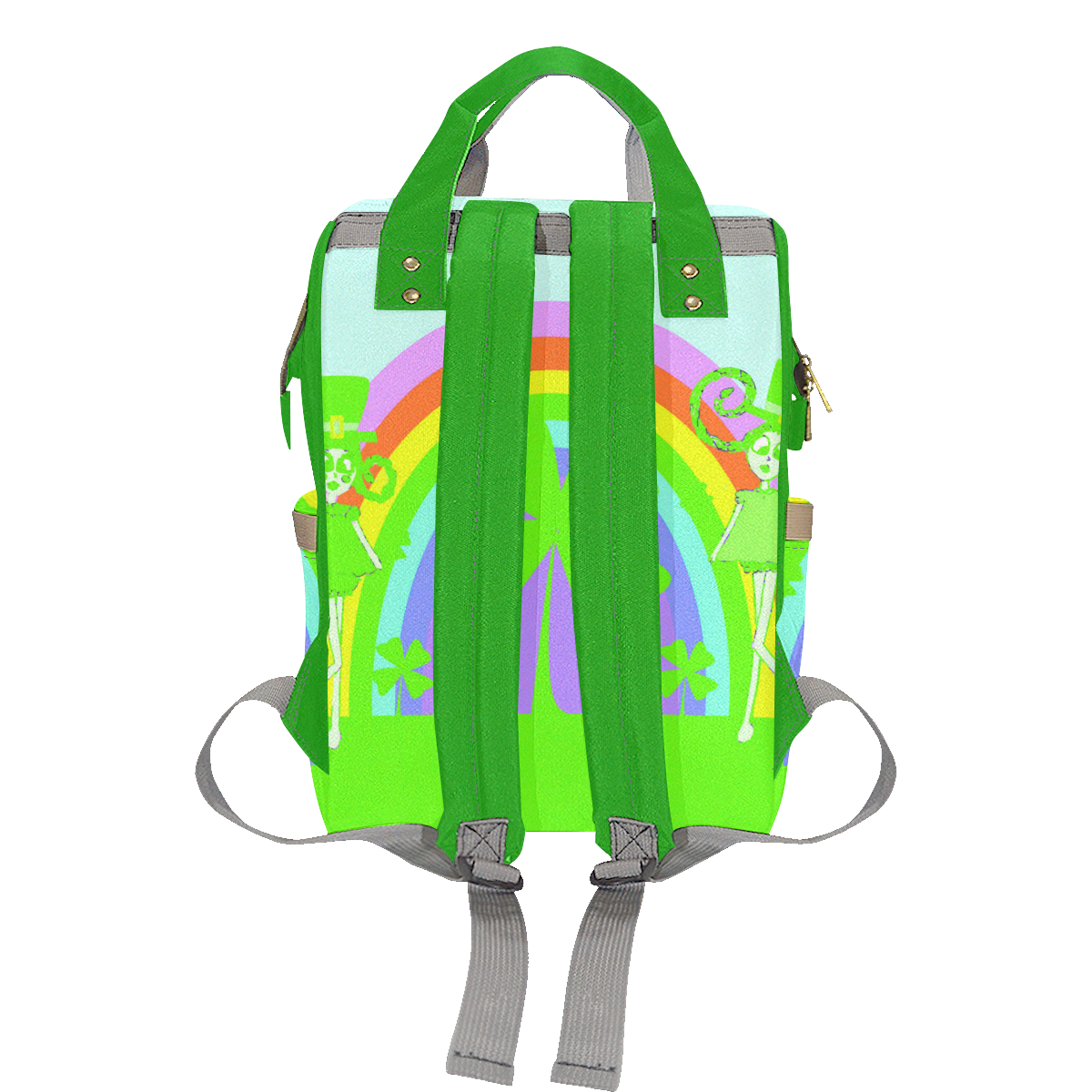 st.patricksdayrainbows71111bag Multi-Function Diaper Backpack/Diaper Bag (Model 1688)