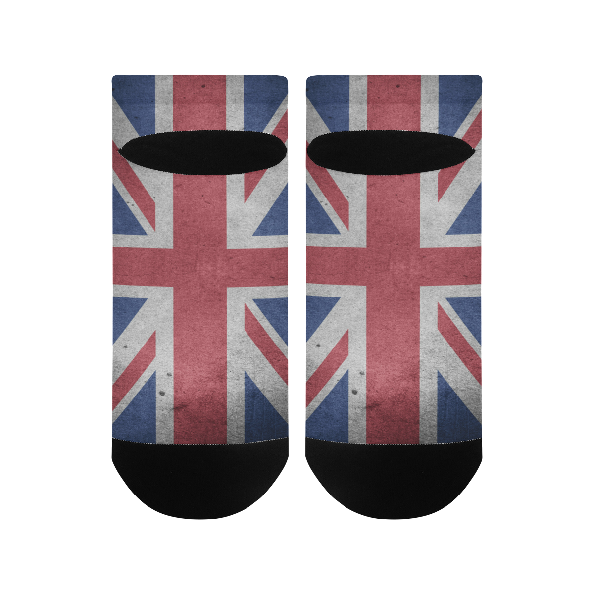United Kingdom Union Jack Flag - Grunge 1 Men's Ankle Socks