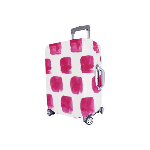Pink Squares Luggage Cover Luggage Cover/Small 18"-21"