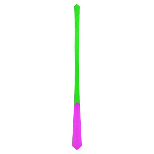 Bright Neon Pink  and Green Classic Necktie (Two Sides)