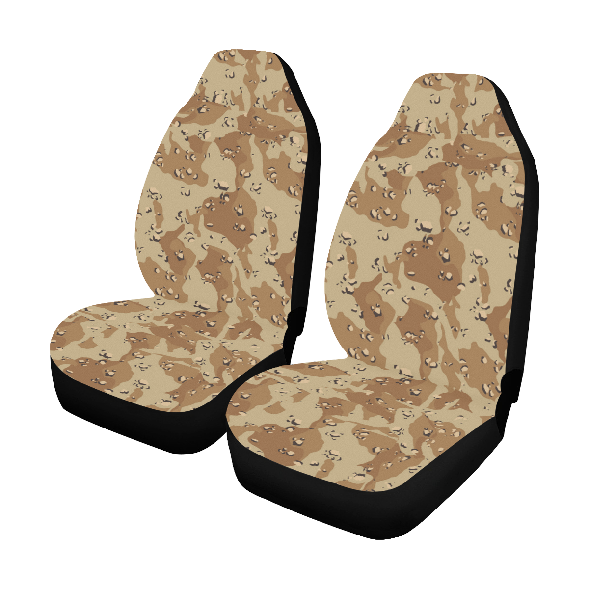 Desert Camouflage Pattern Car Seat Covers (Set of 2)