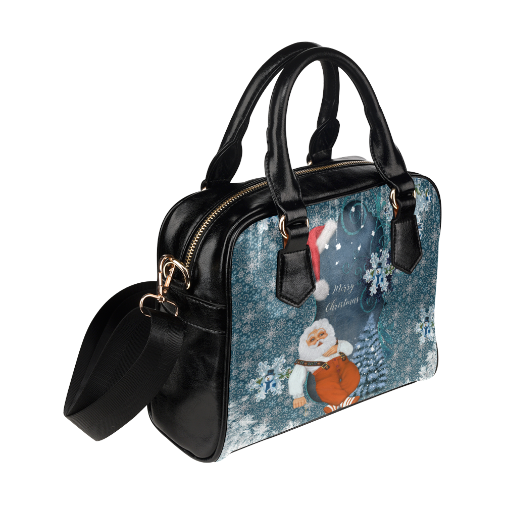 Funny Santa Claus Shoulder Handbag (Model 1634)