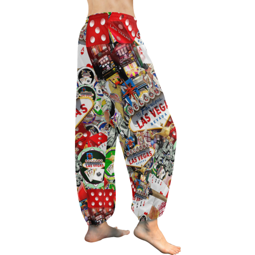 Las Vegas Icons - Gamblers Delight Women's All Over Print Harem Pants (Model L18)