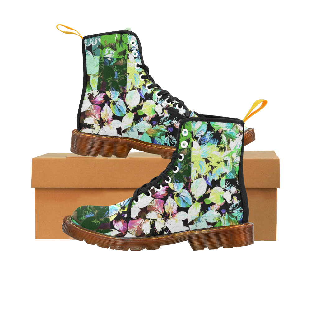 Foliage Patchwork #2 by Jera Nour Martin Boots For Women Model 1203H