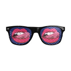 lip eyes glasses Custom Goggles (Perforated Lenses)