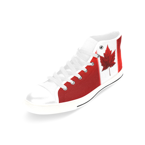 Canada Flag Sneakers Men's Men’s Classic High Top Canvas Shoes /Large Size (Model 017)