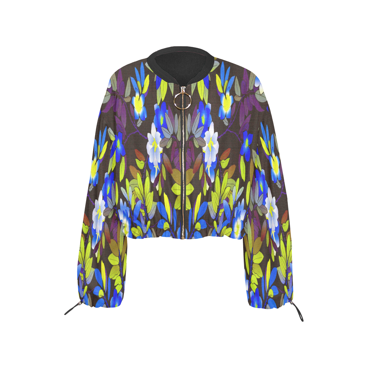 FLORAL DESIGN 1 Cropped Chiffon Jacket for Women (Model H30)