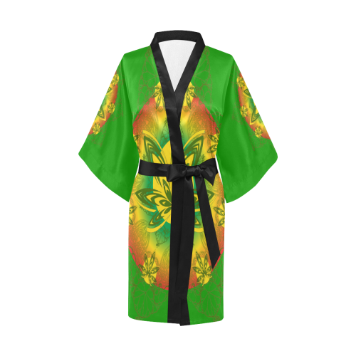 rasta nouveau green Kimono Robe