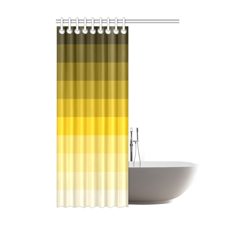 Green yellow stripes Shower Curtain 48"x72"