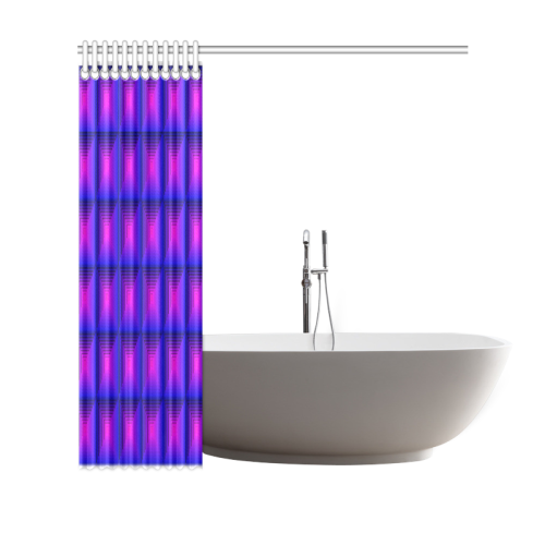 Purple pink multicolored multiple squares Shower Curtain 69"x70"