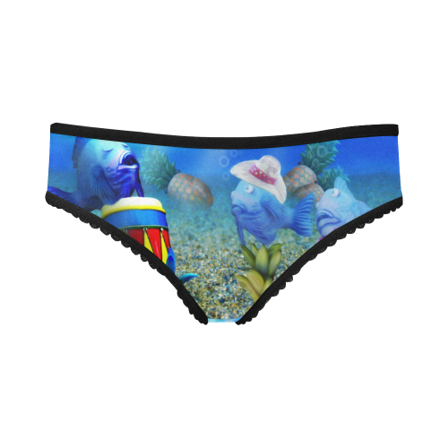 The Singing Fish Women's All Over Print Girl Briefs (Model L14)