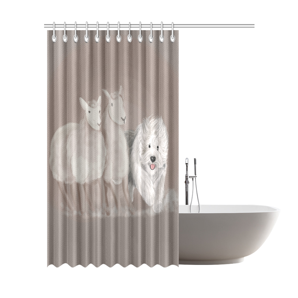 Herding Shower Curtain 72"x84"