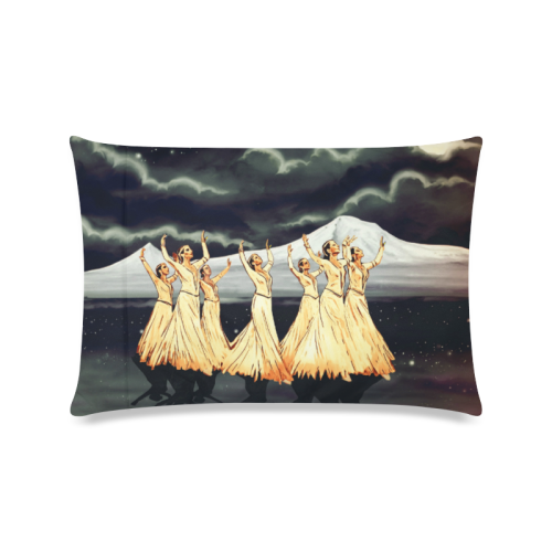 The Armenian Dancers Custom Zippered Pillow Case 16"x24"(Twin Sides)