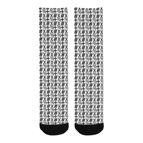 NUMBERS Collection Symbols White Men's Custom Socks