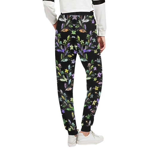 Vivid floral pattern 4182C by FeelGood Unisex All Over Print Sweatpants (Model L11)
