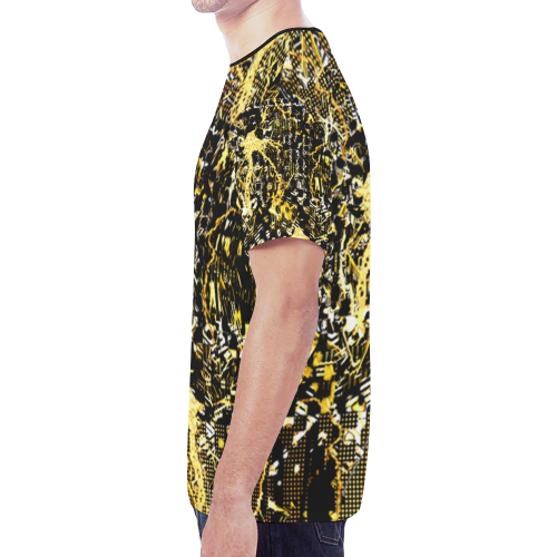 mens shirt design in gold and silver layers created by kiekiestrickland New All Over Print T-shirt for Men (Model T45)