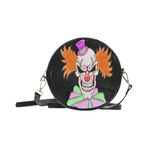 Clown Sugar Skull Round Sling Bag (Model 1647)
