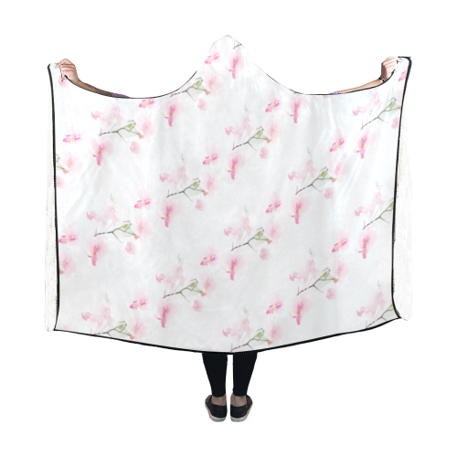 Pattern Orchidées Hooded Blanket 60''x50''