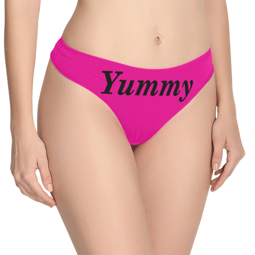 Yummy Women's All Over Print Thongs (Model L30)