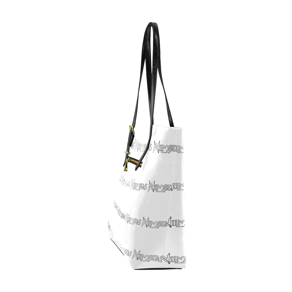 NUMBERS Collection Mini Logo White Euramerican Tote Bag/Small (Model 1655)