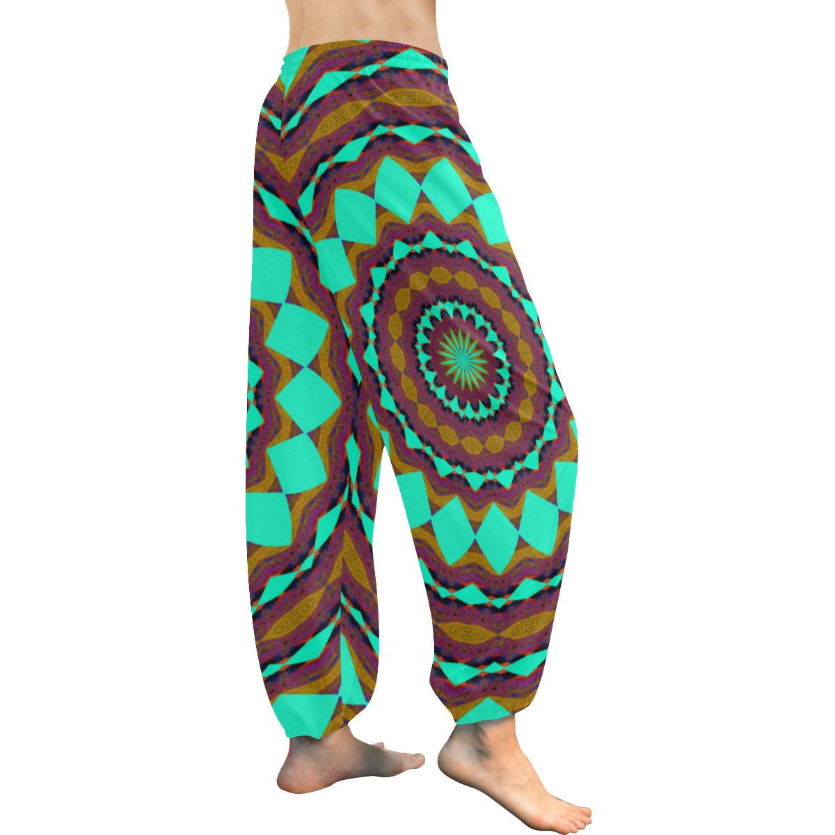 AQUAWAWA Women's All Over Print Harem Pants (Model L18)