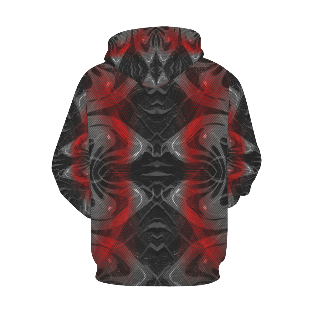 xxsml Red Voice Crew All Over Print Hoodie for Men (USA Size) (Model H13)