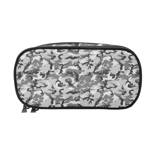 Woodland Urban City Black/Gray Camouflage Pencil Pouch/Large (Model 1680)