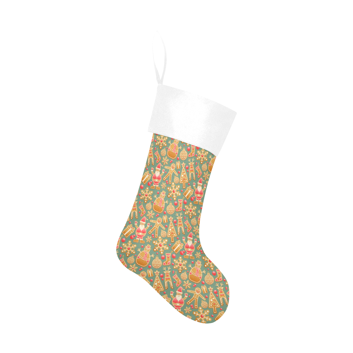 Christmas Gingerbread Icons Pattern Christmas Stocking