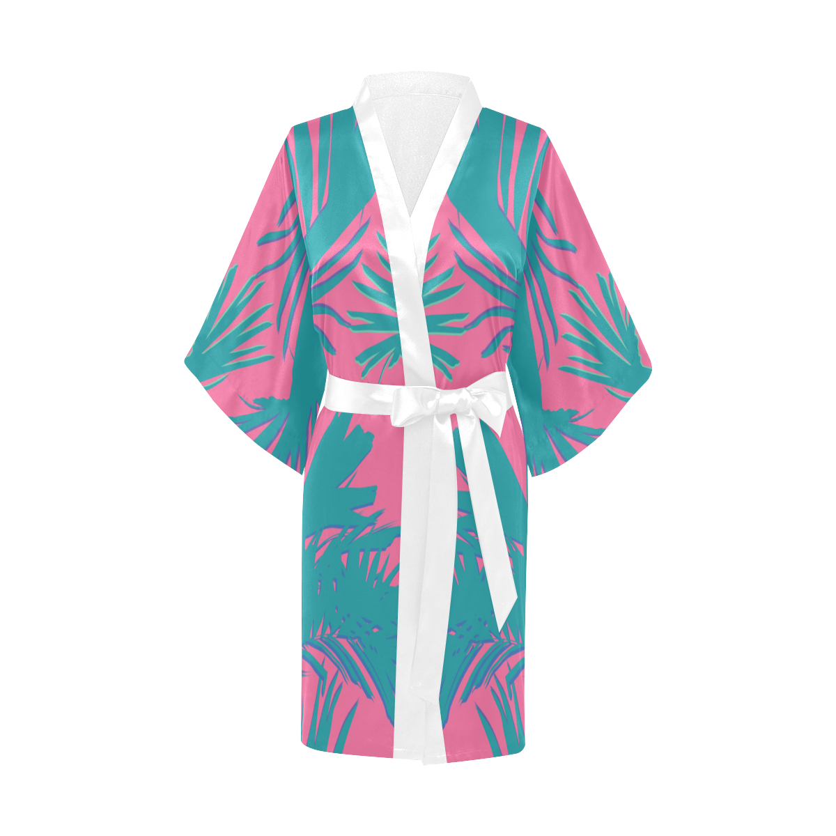 PALM PRINT Kimono Robe