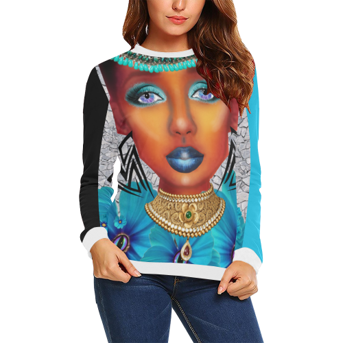 GOJO2 UP All Over Print Crewneck Sweatshirt for Women (Model H18)