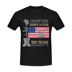Betsy Ross Flag Dont You Dare Disrespect It Men's T-Shirt in USA Size (Front Printing Only)