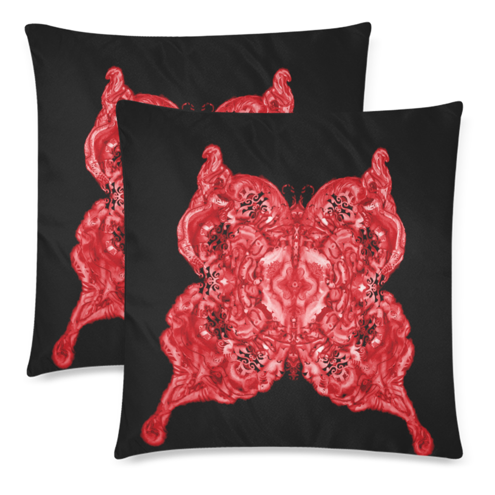 papillon 14 Custom Zippered Pillow Cases 18"x 18" (Twin Sides) (Set of 2)