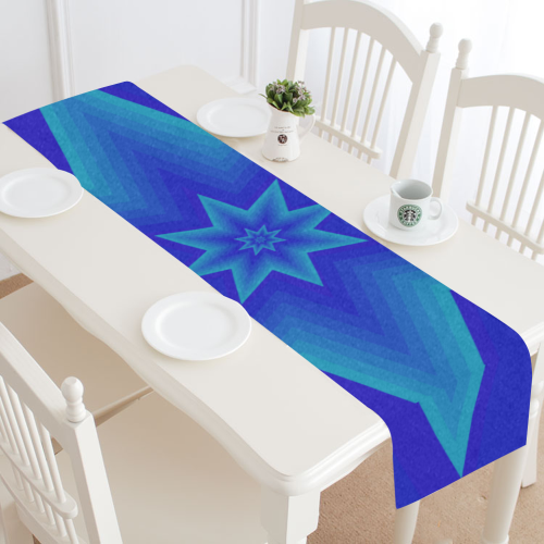 Royal blue mystic star Table Runner 14x72 inch