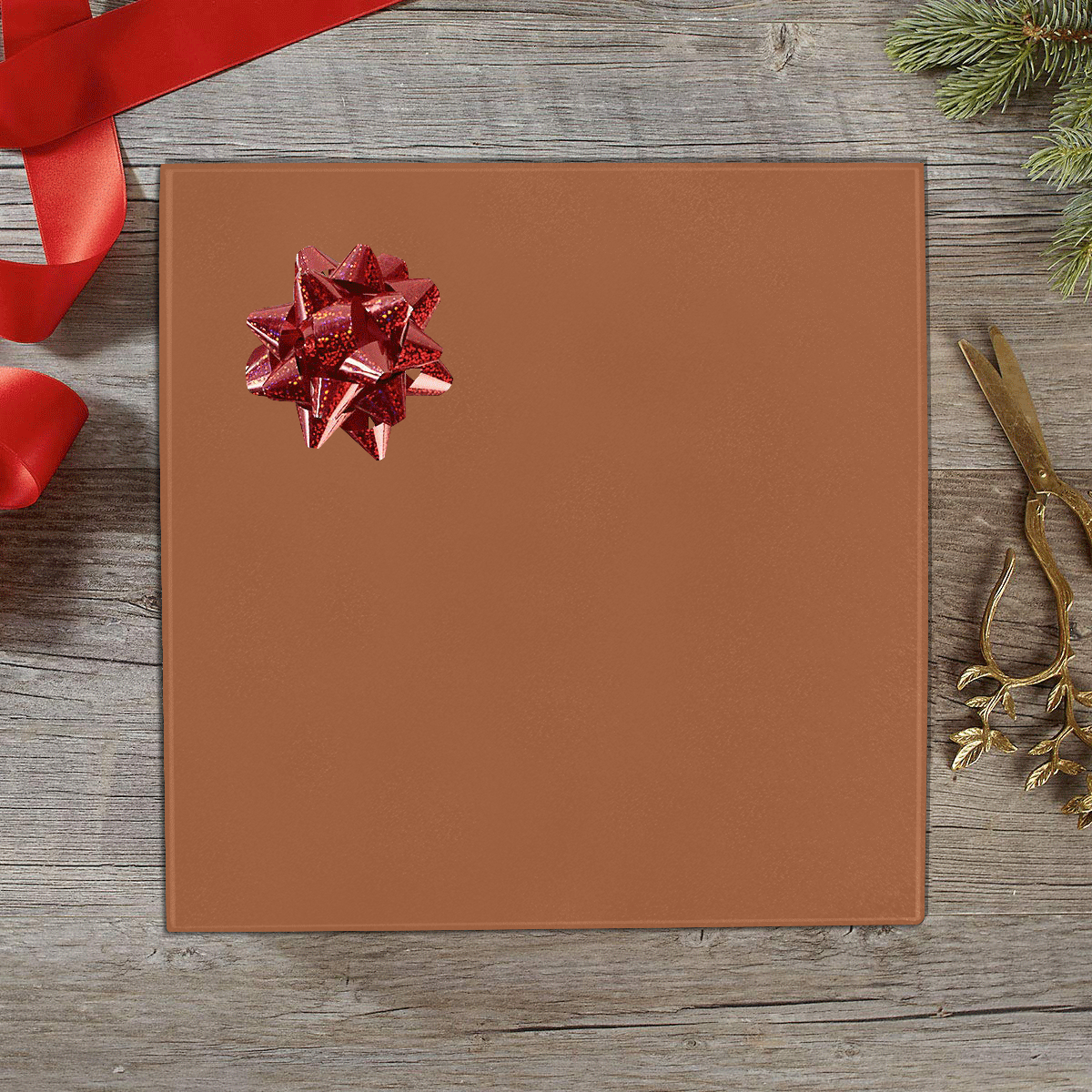 color sienna Gift Wrapping Paper 58"x 23" (1 Roll)