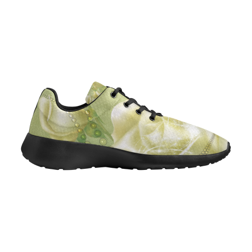 Beautiful soft green roses Women's Athletic Shoes (Model 0200)