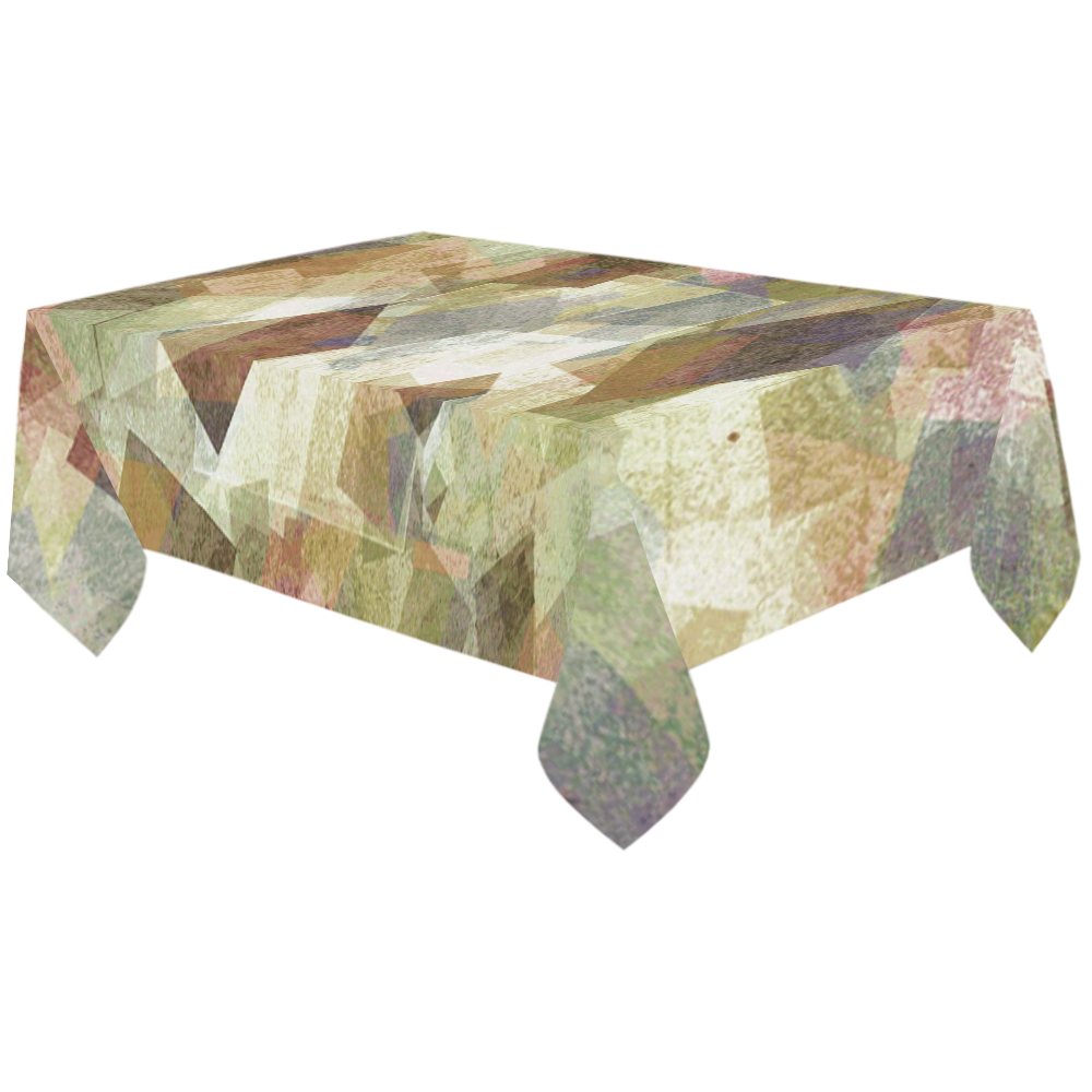 abstract squares Cotton Linen Tablecloth 60"x120"