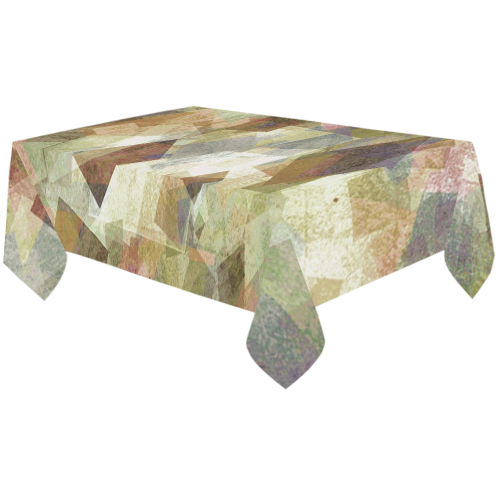 abstract squares Cotton Linen Tablecloth 60"x120"