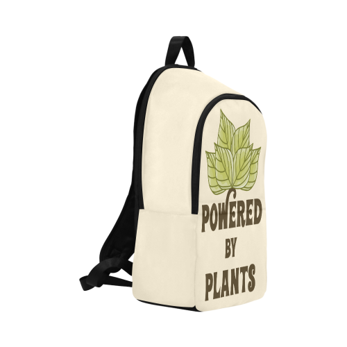 Powered by Plants (vegan) Fabric Backpack for Adult (Model 1659)