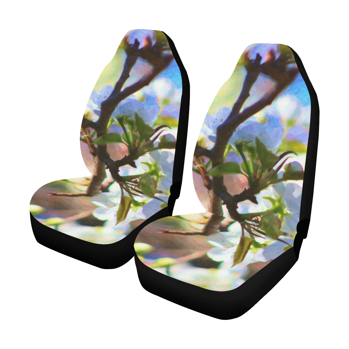Pear Tree Blossoms Car Seat Covers (Set of 2)