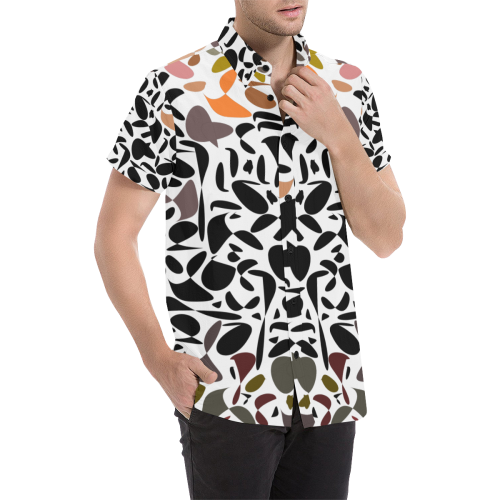 zappwaits z333 Men's All Over Print Short Sleeve Shirt/Large Size (Model T53)