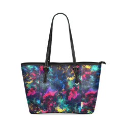 The colors of the soul Leather Tote Bag/Small (Model 1640)