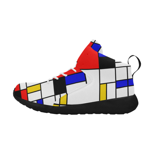 Bauhouse Composition Mondrian Style Men's Chukka Training Shoes (Model 57502)